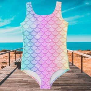📣One Season's Girls One Piece Mermaid🧜 Scale Swimsuit 🌊 Size 4T 🆕 Tags